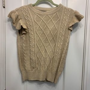 Tan short sleeve sweater